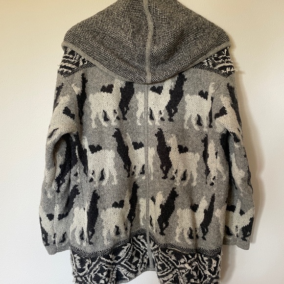 Anthropologie Akemi + Kin Llama Knit Wool Blend Cardigan (M) - Picture 2 of 7